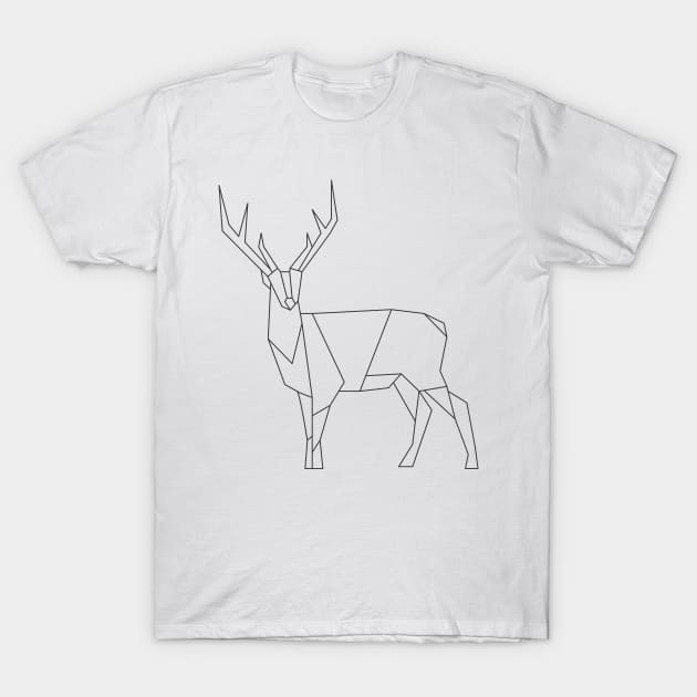 Deer line art T-Shirt by SeriousMustache